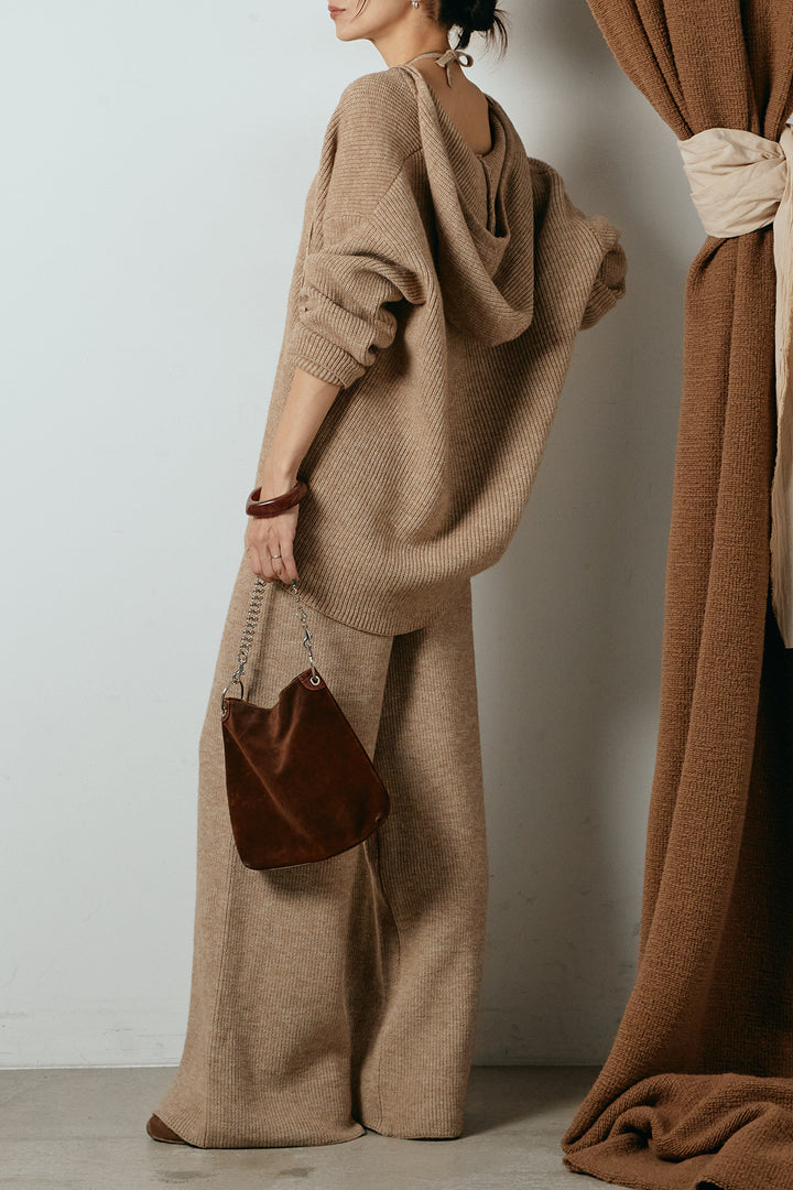 [SET]ホルターネックケーブルニットSETUP