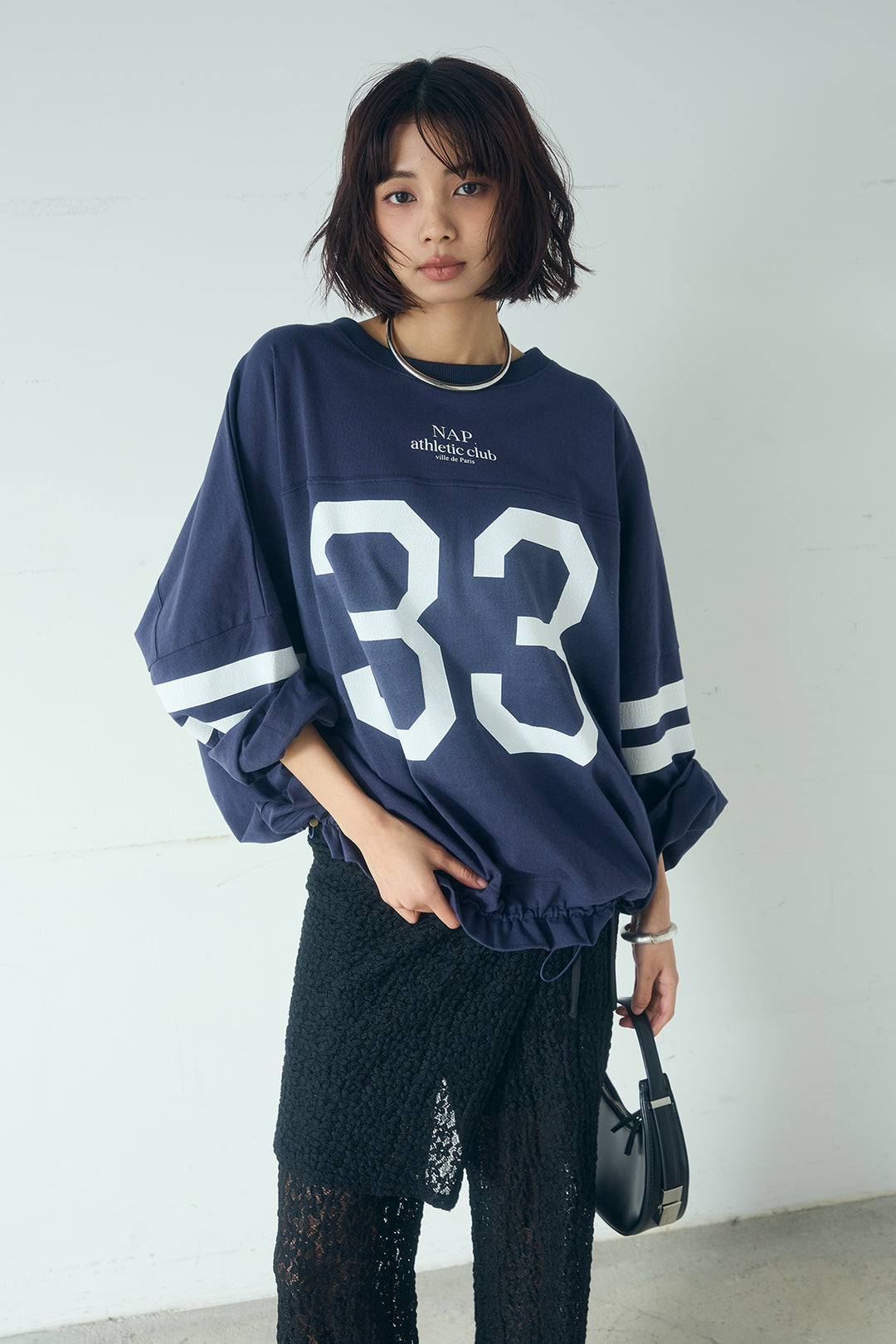 [SET]裾ドロストナンバービッグTシャツ+ストレッチレースパンツ＆ラップスカートセット(2set)