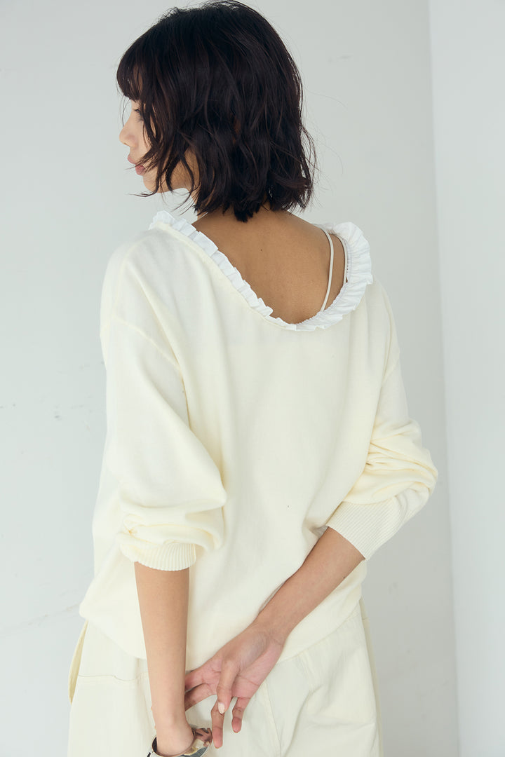 [SET]クールクール異素材コンビオフショルプルオーバー+撥水ジョガーパンツ(2set)