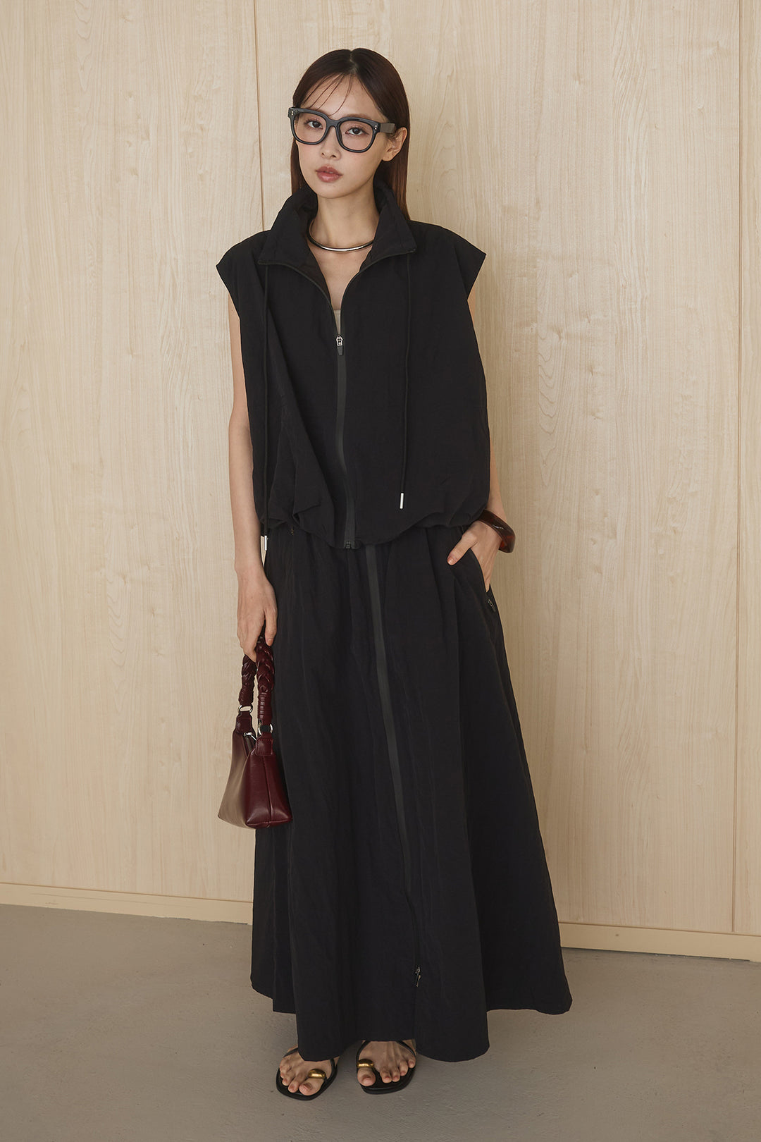 [SET]センタートリムベストスカートSETUP