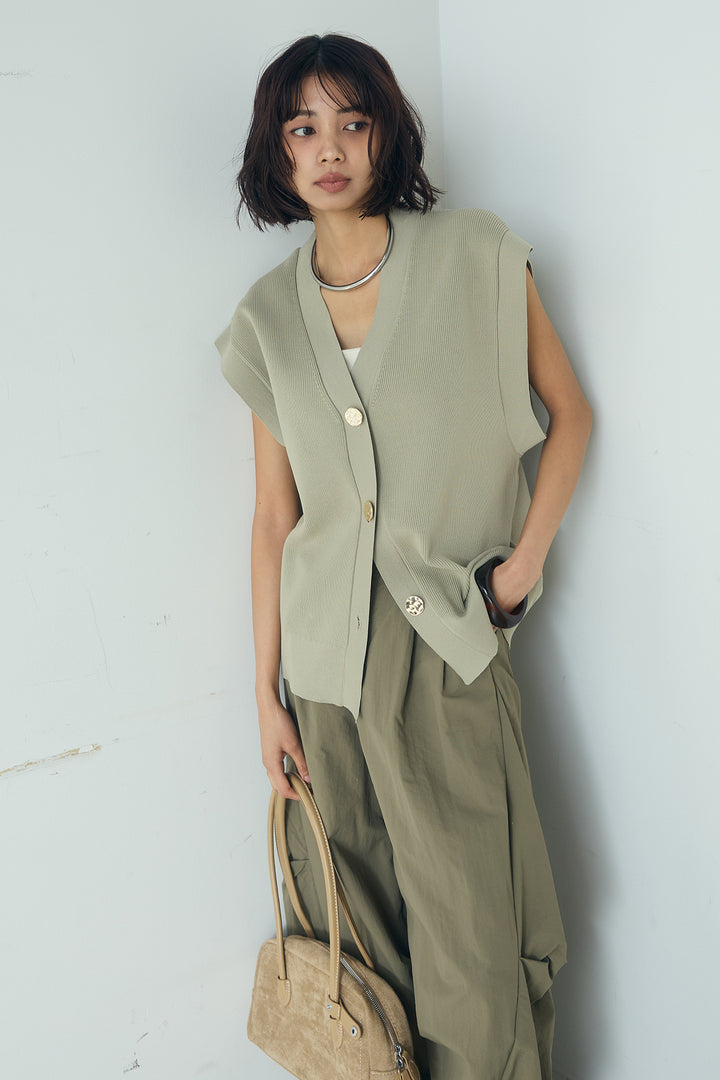 [SET]ポリウーリーメタルボタンベスト+ドライタフタタックバレルパンツ(2set)