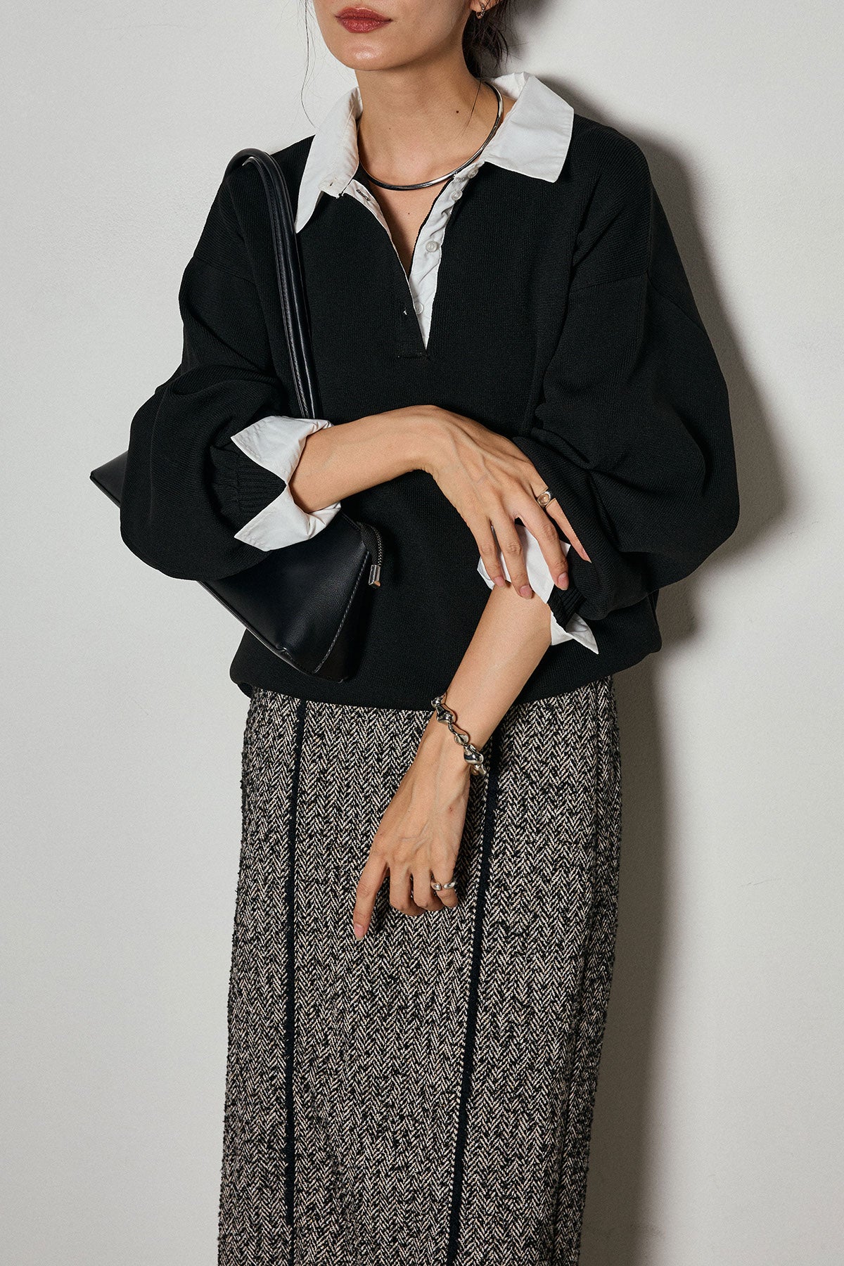 Sono 襟付き トップス 半袖　S242BV032 Sono 襟付き トップス 半袖 S242BV032