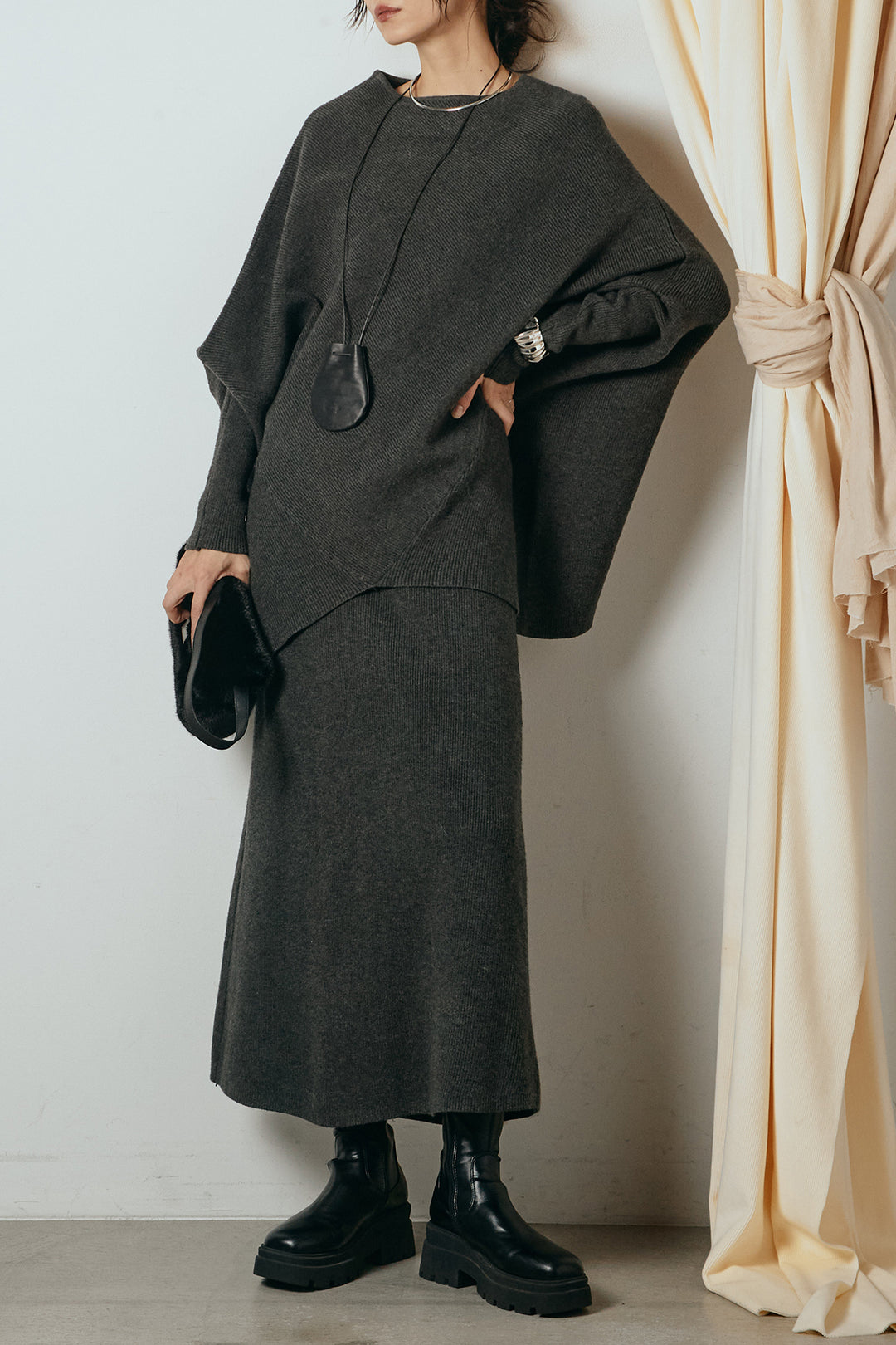 [SET]ドルマンニットスカートSETUP