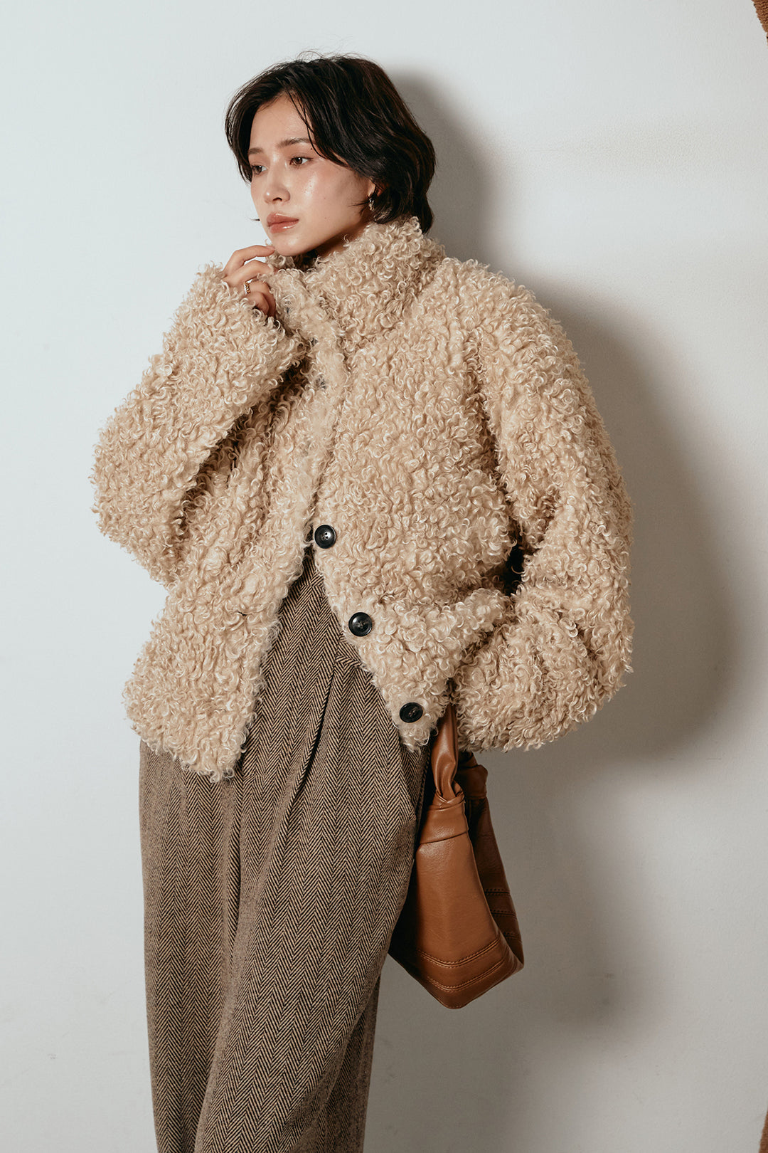 [SET]プードルファーミドルジャケット+クラシックヘリンボーンサロペット(2set)