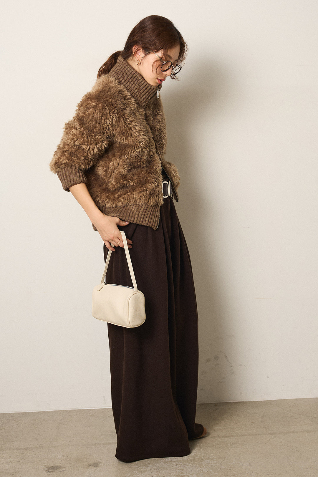 ハイネックボアブルゾン