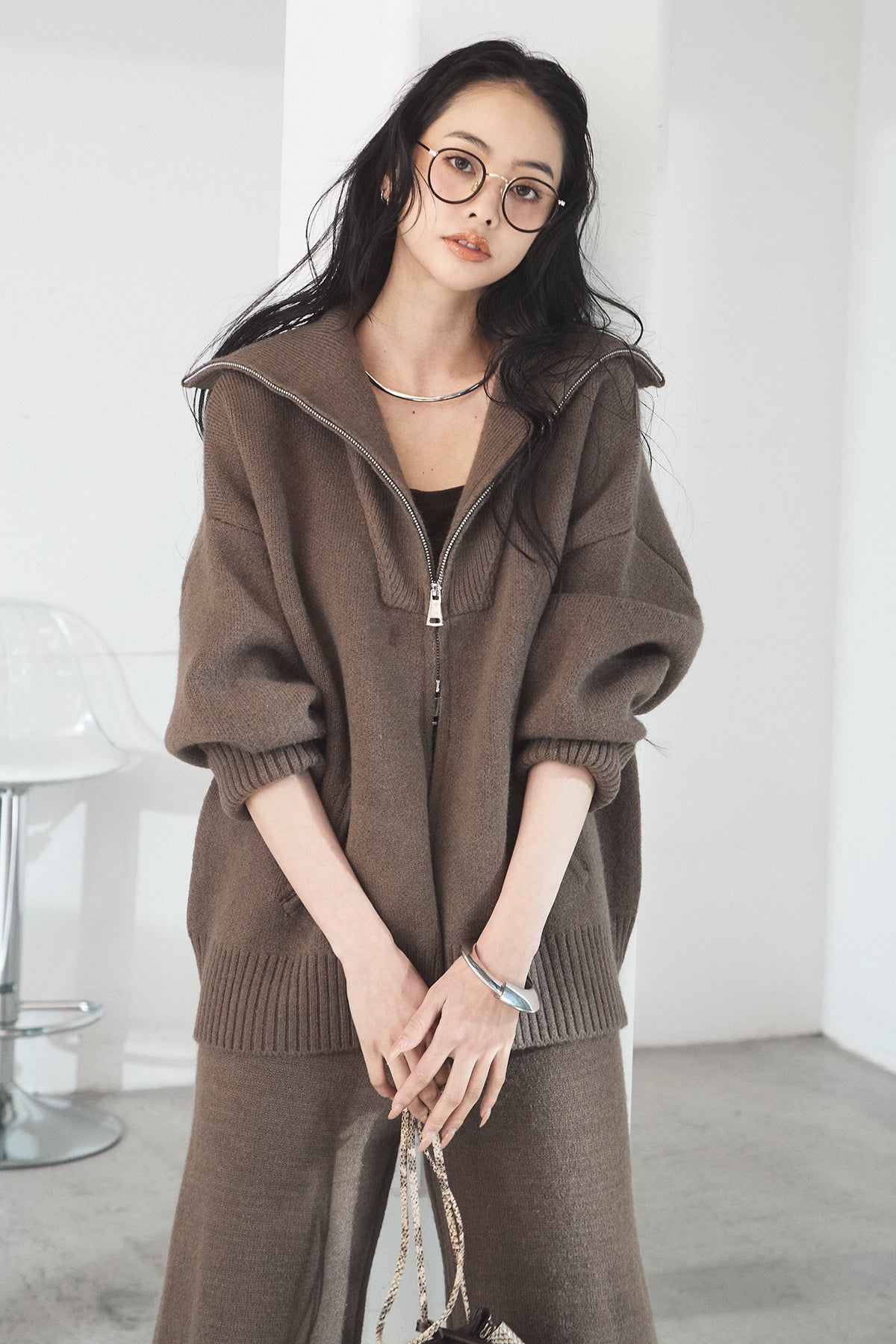 SET]ビッグカラーダブルジップニットSETUP – ESICA