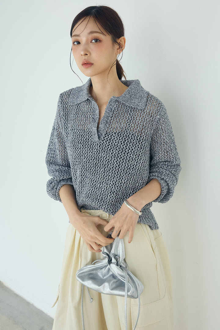 [SET]ミックスメッシュポロニット+撥水ジョガーパンツ(2set)