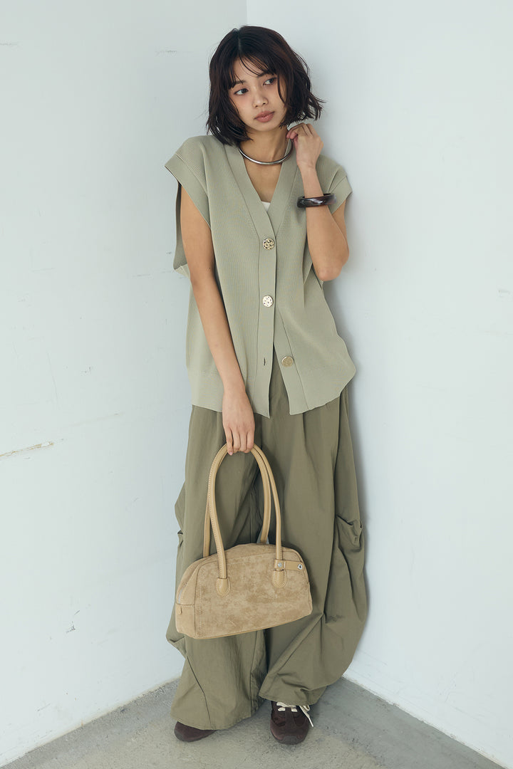 [SET]ポリウーリーメタルボタンベスト+ドライタフタタックバレルパンツ(2set)