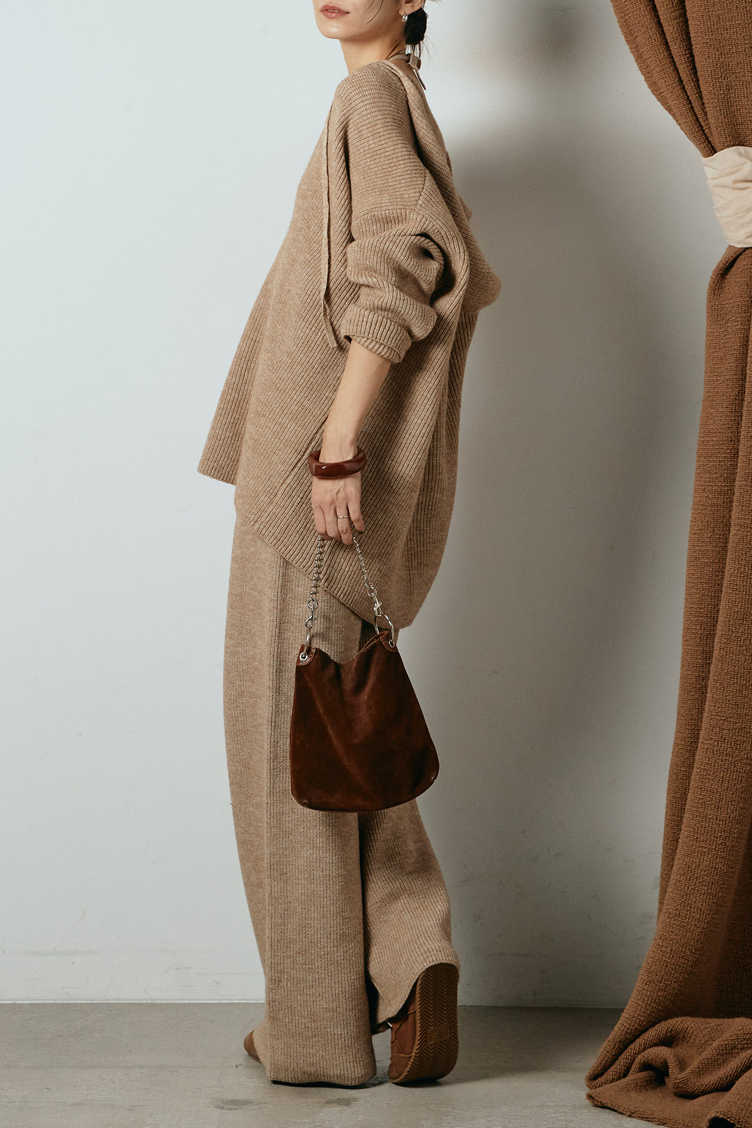 [SET]ホルターネックケーブルニットSETUP