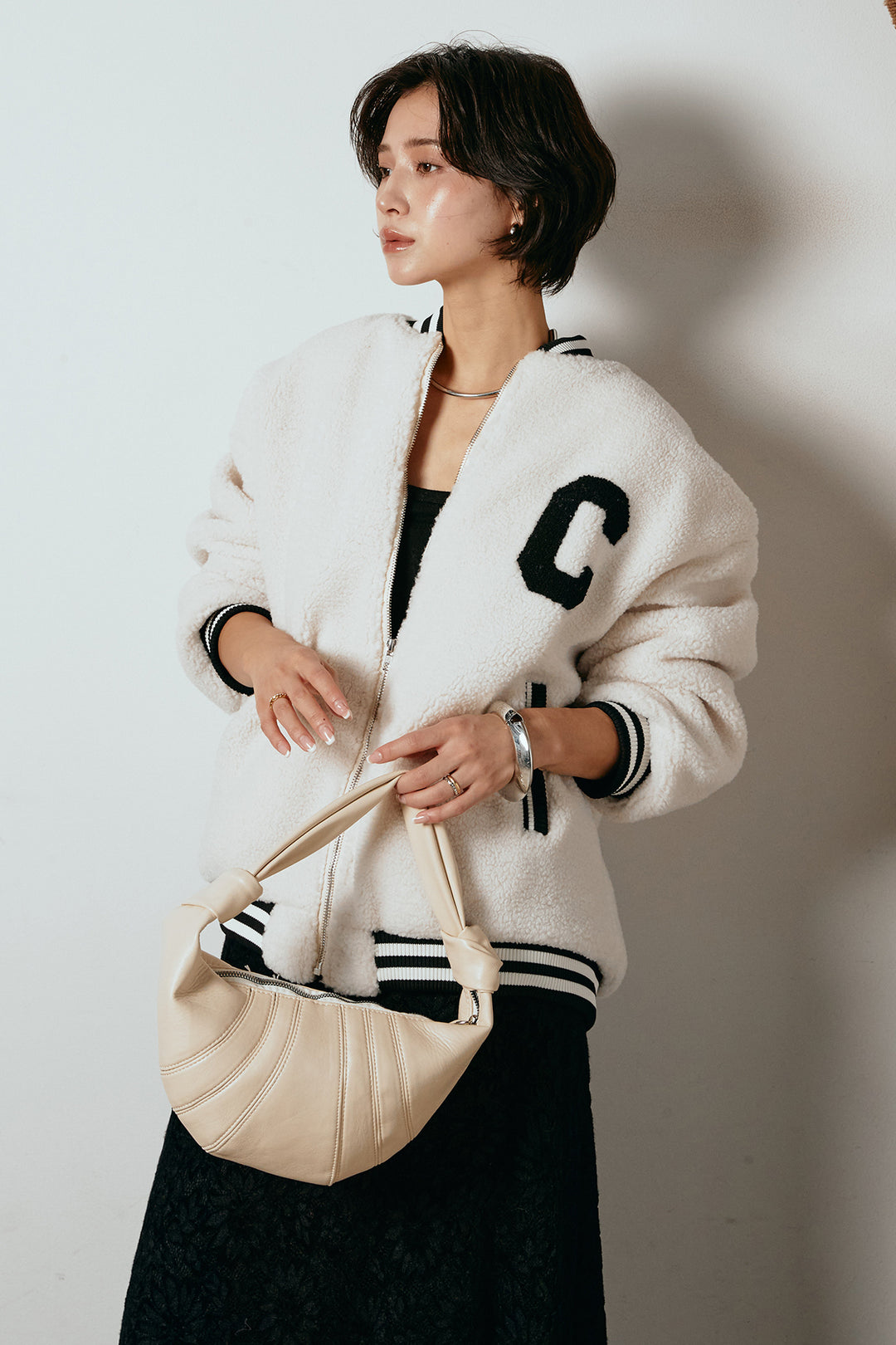 [SET]ロゴスタジャンボアブルゾン+花柄刺繍ベロアフレアスカート(2set)