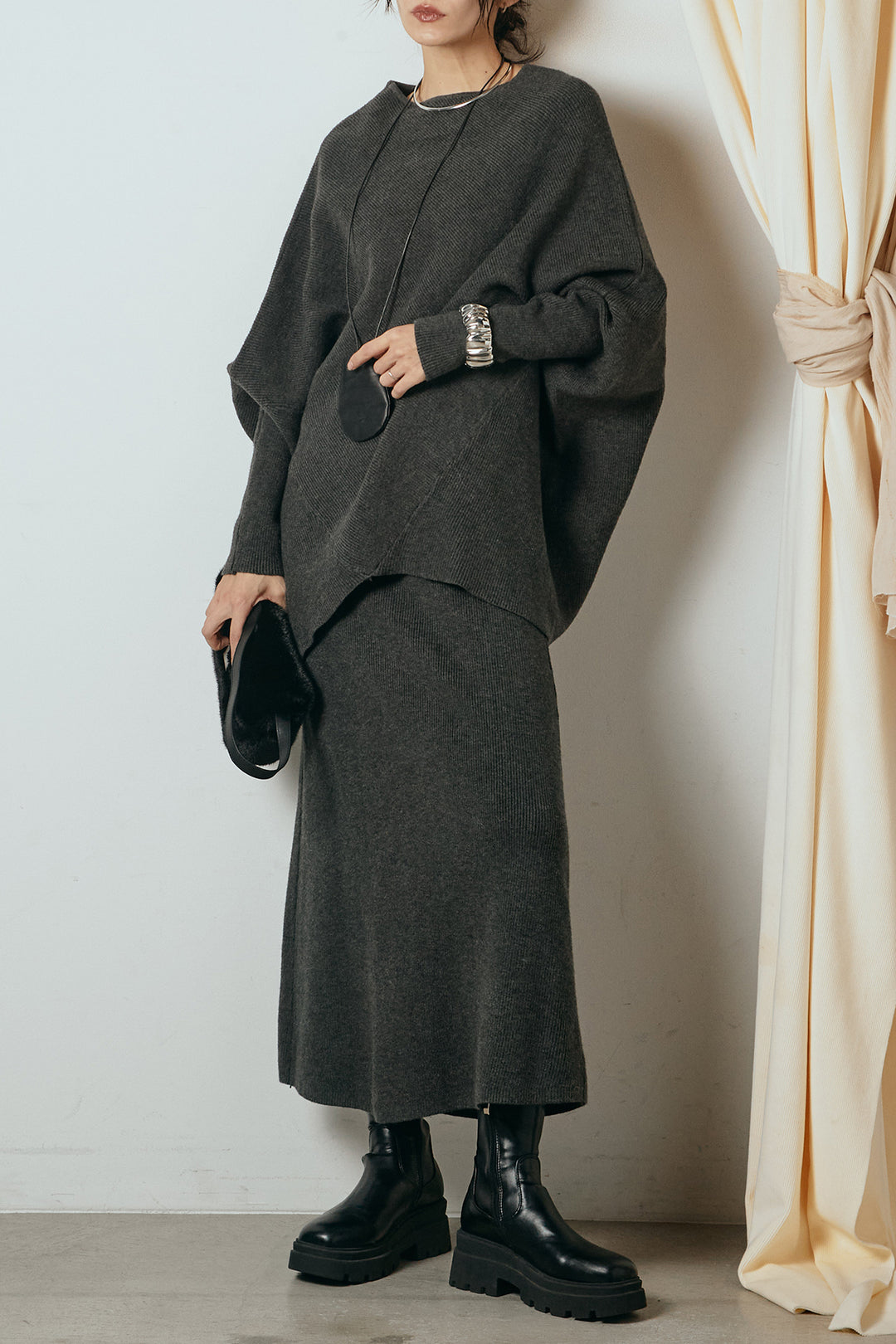 [SET]ドルマンニットスカートSETUP