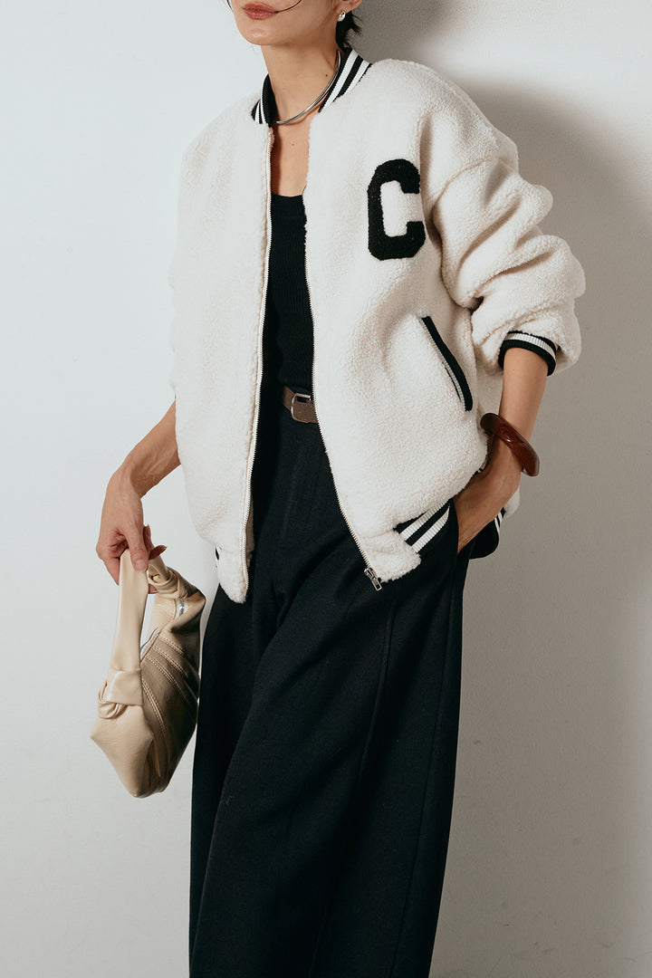 [SET]ロゴスタジャンボアブルゾン+ポーチベルト付きカーブパンツ(2set)