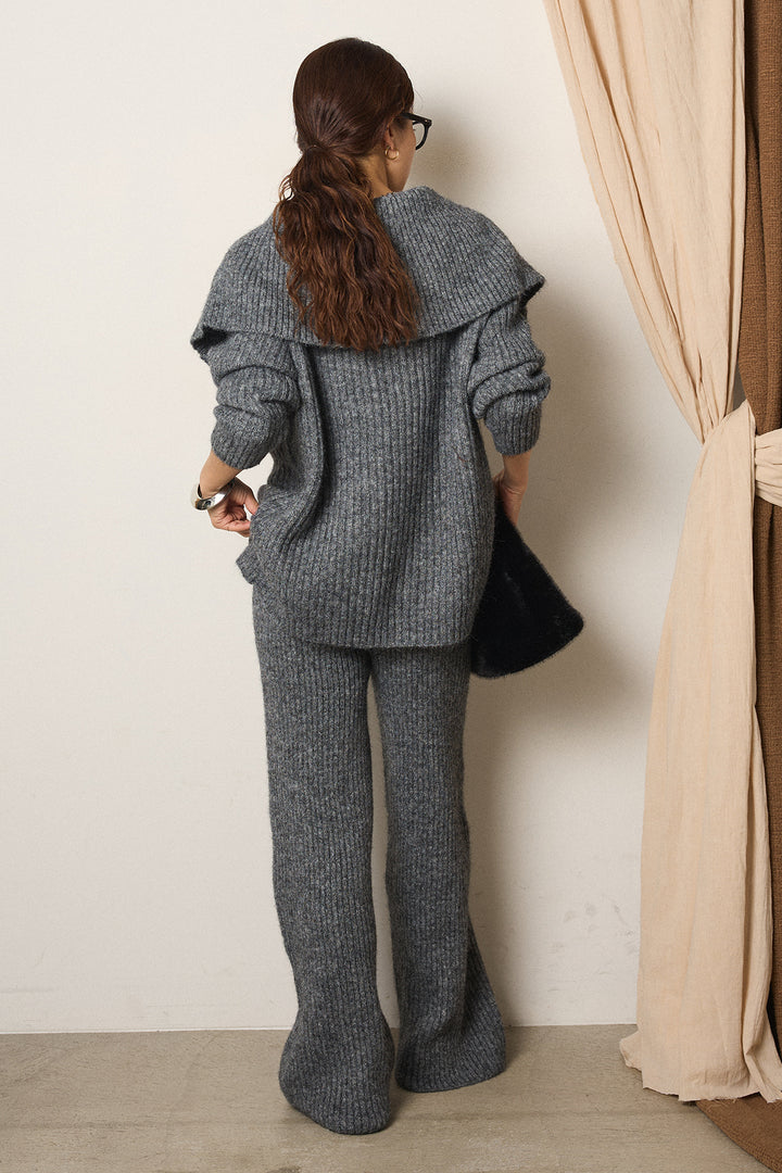 [SET]ハーフジップビックカラーニットSETUP