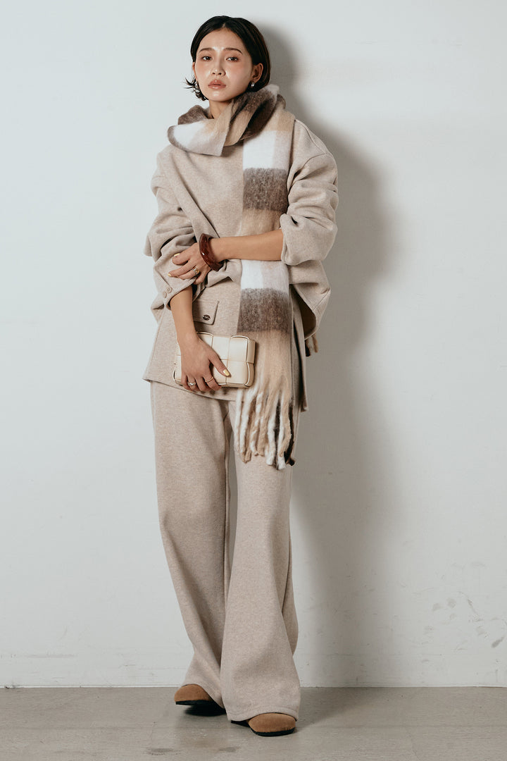 [SET]チェックマフラー付きニットSETUP