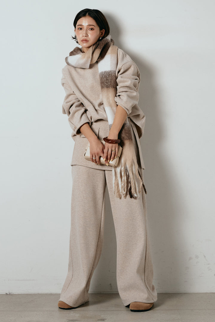 [SET]チェックマフラー付きニットSETUP