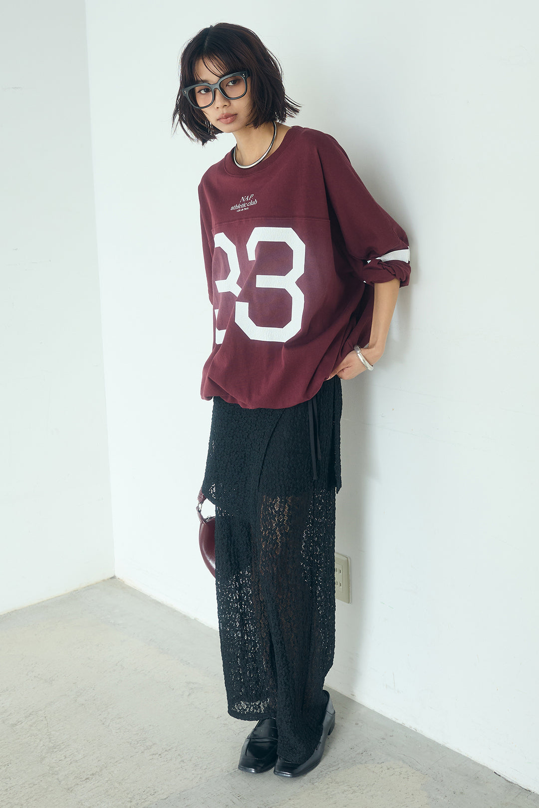 [SET]裾ドロストナンバービッグTシャツ+ストレッチレースパンツ＆ラップスカートセット(2set)