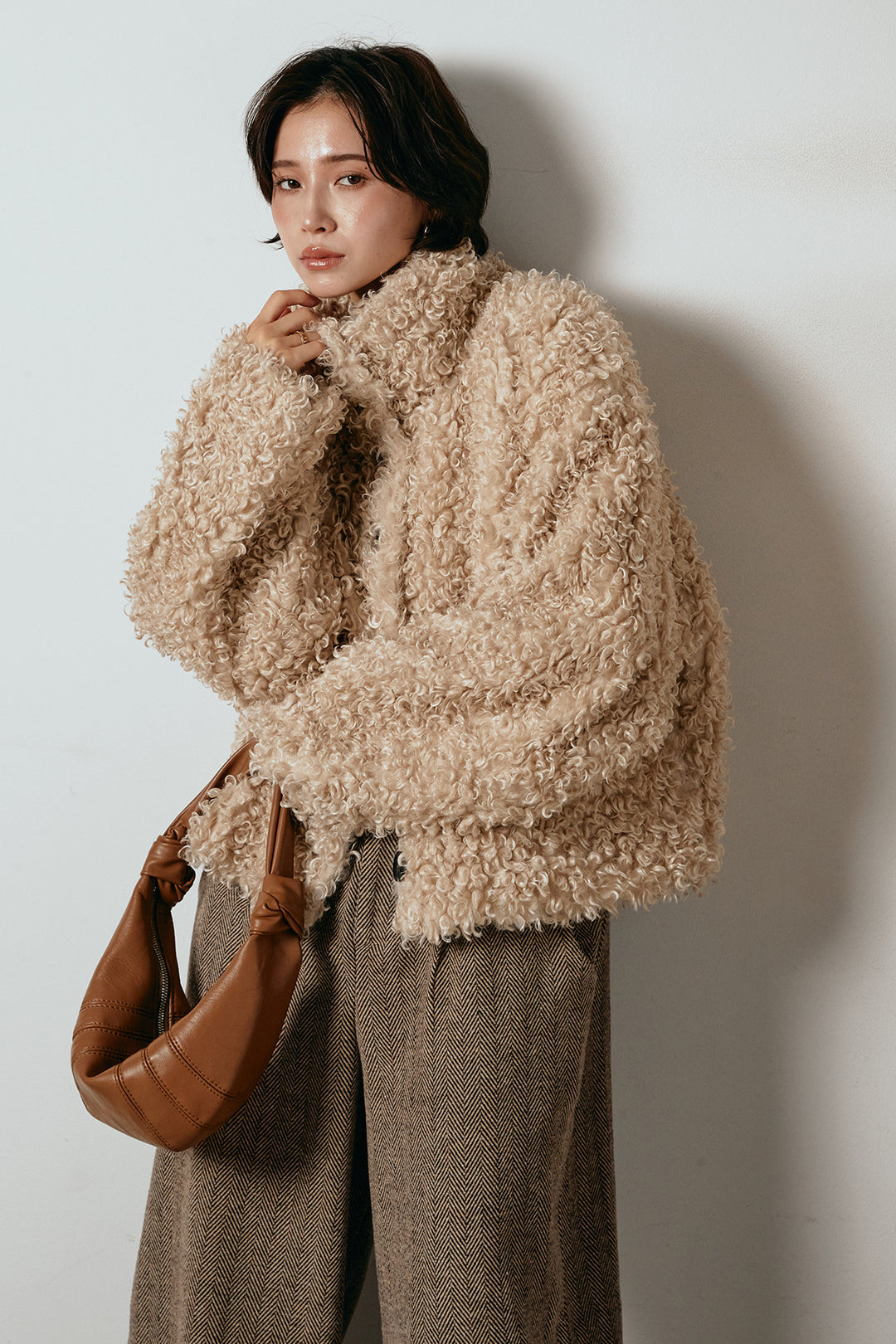 [SET]プードルファーミドルジャケット+クラシックヘリンボーンサロペット(2set)