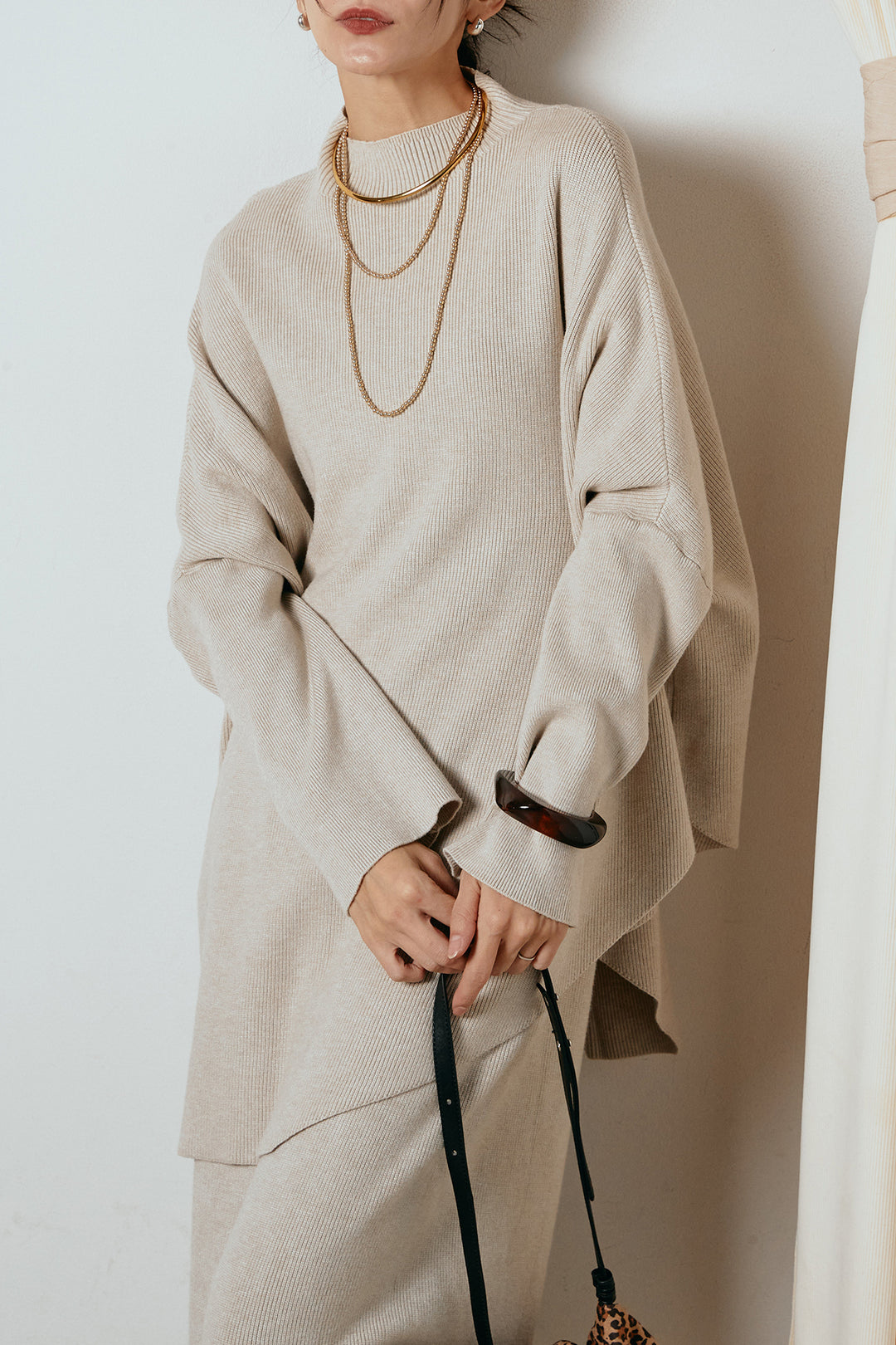 [SET]ポンチョシルエットニットSETUP