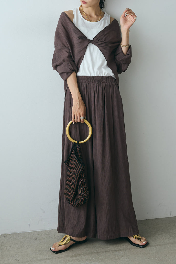 [SET]レイヤードシアーねじりブラウスSETUP