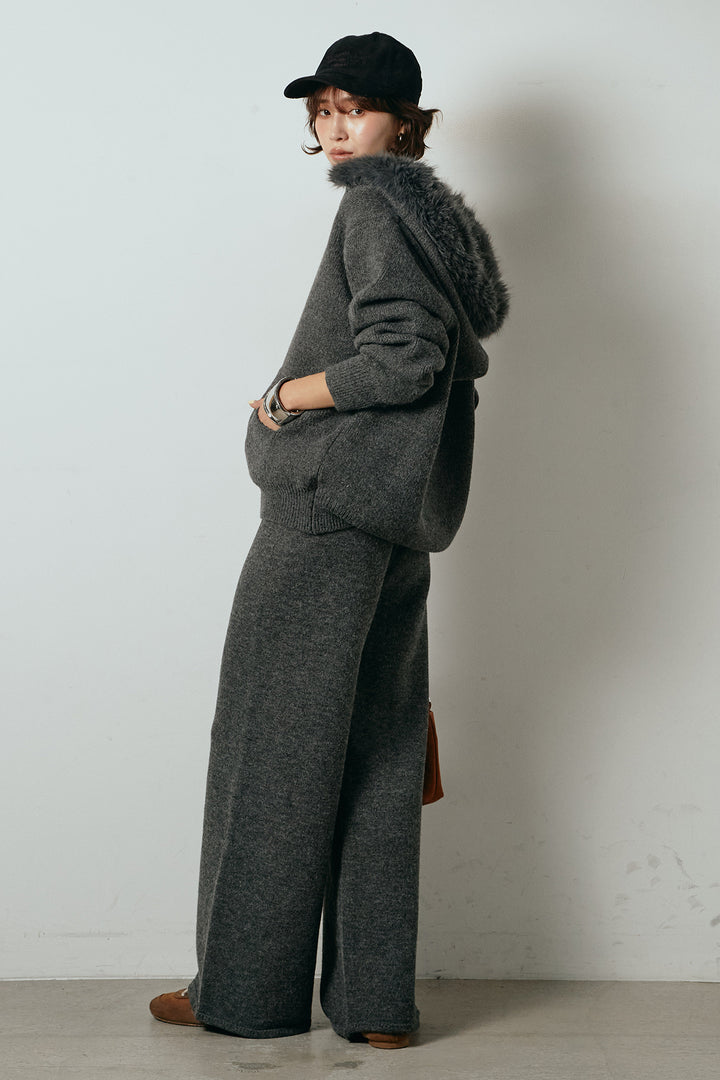 [SET]ファー付きフーディーニットSETUP