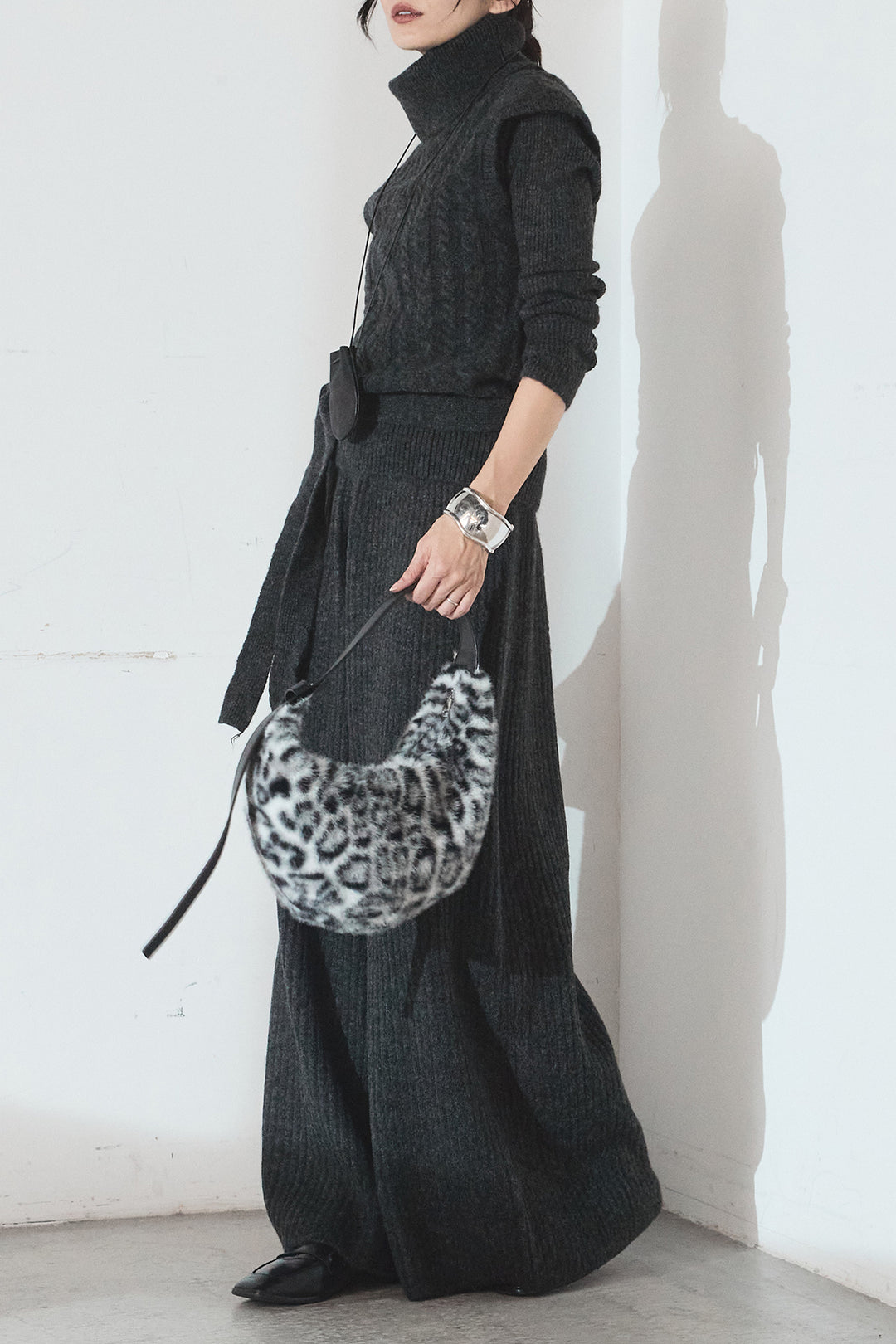 [SET]3ピースハイネックニットベストSETUP