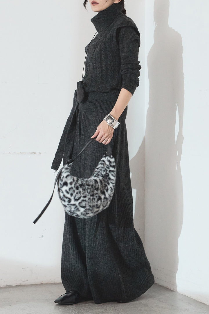 [SET]3ピースハイネックニットベストSETUP