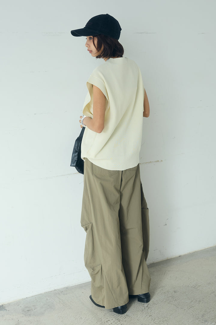 [SET]ポリウーリーメタルボタンベスト+ドライタフタタックバレルパンツ(2set)