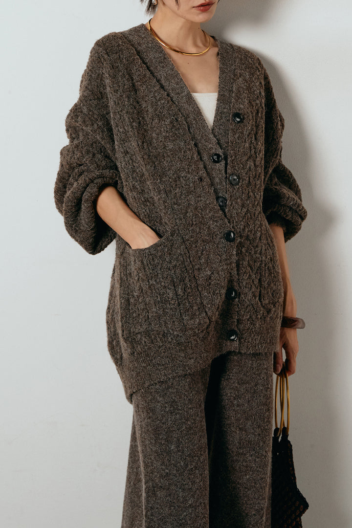 [SET]3ピースフロントボタンニットSETUP