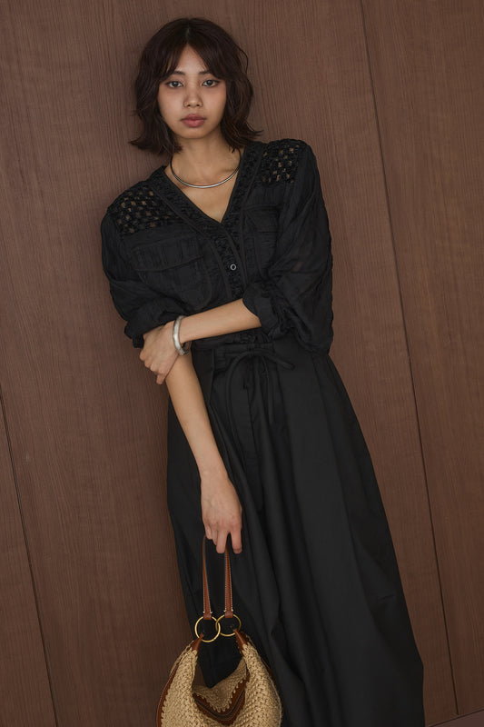 【着回しセット】[SET]異素材切替シアーメッシュカーディガン+異素材切替シアーメッシュカーディガン(2set)