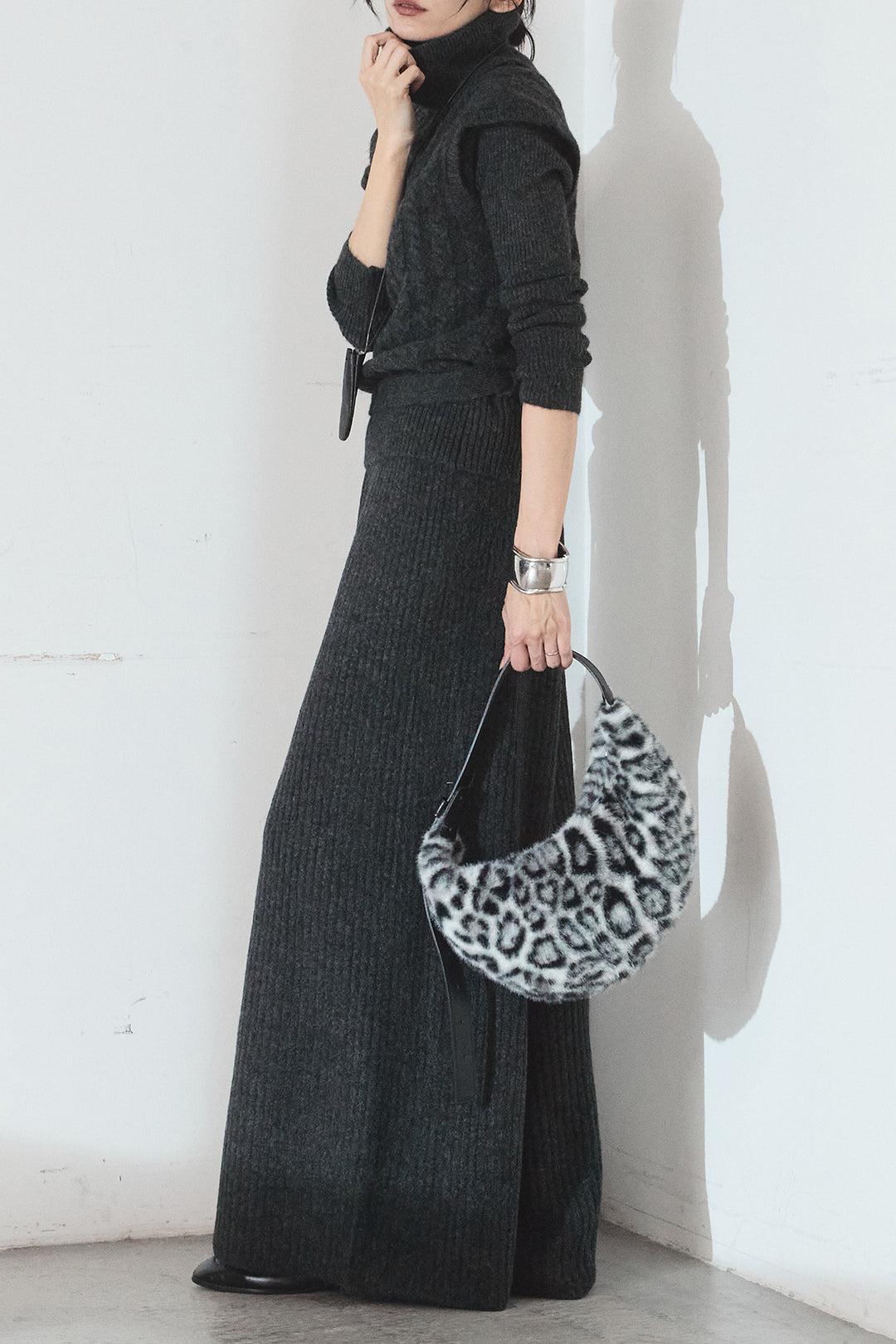 [SET]3ピースハイネックニットベストSETUP