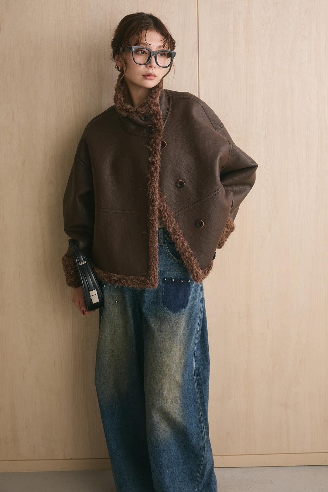 リバーシブルプードルファースタンドコート