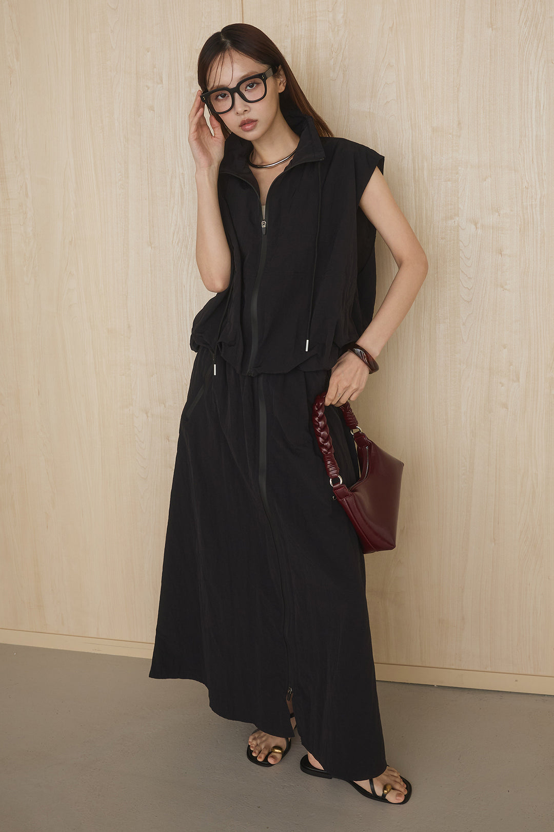 [SET]センタートリムベストスカートSETUP