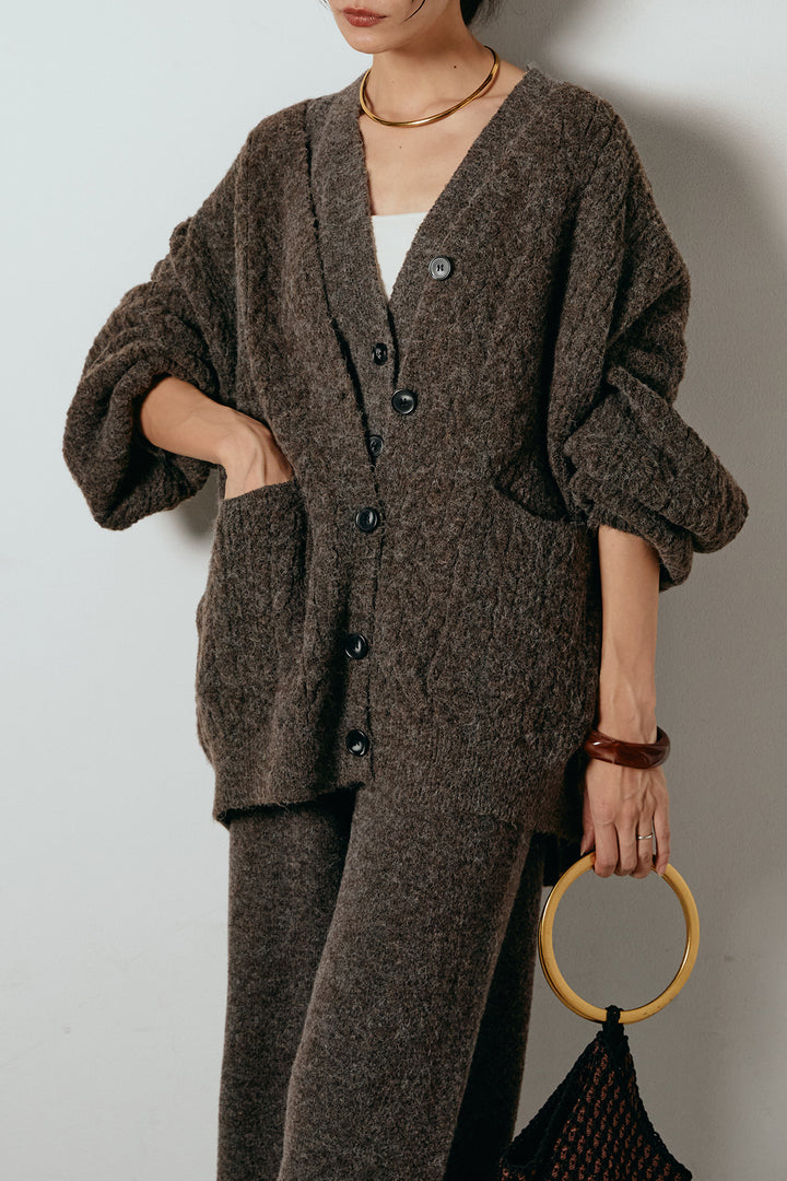 [SET]3ピースフロントボタンニットSETUP