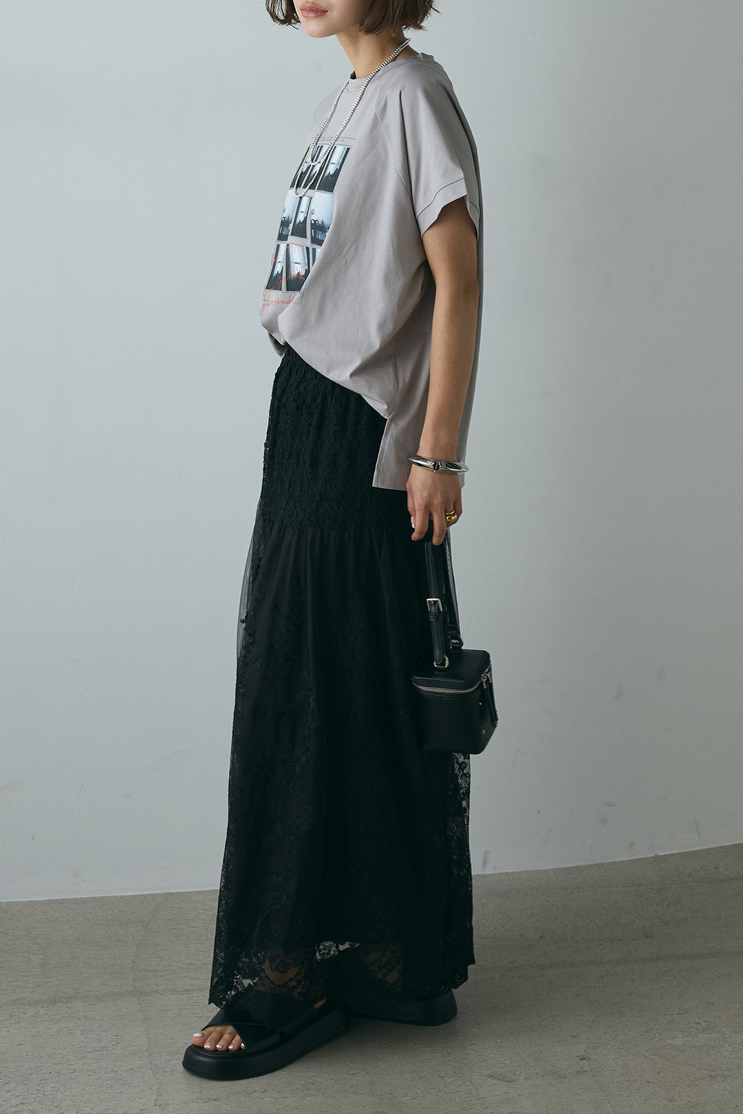 フォトプリントラグランTシャツ