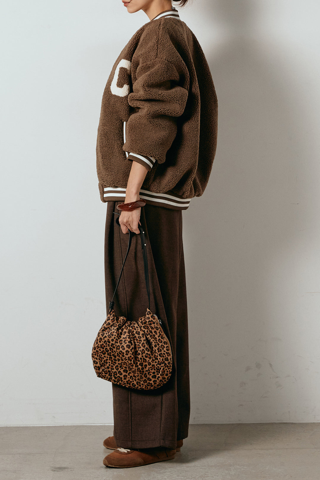 [SET]ロゴスタジャンボアブルゾン+ポーチベルト付きカーブパンツ(2set)