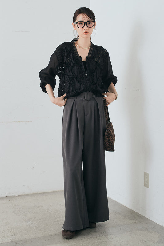 【着回しセット】[SET]モチーフ付きシアーブルゾン+モチーフ付きシアーブルゾン(2set)