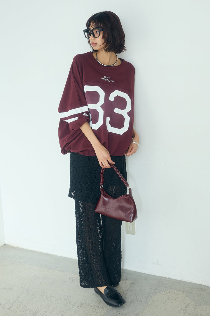 [SET]裾ドロストナンバービッグTシャツ+ストレッチレースパンツ＆ラップスカートセット(2set)