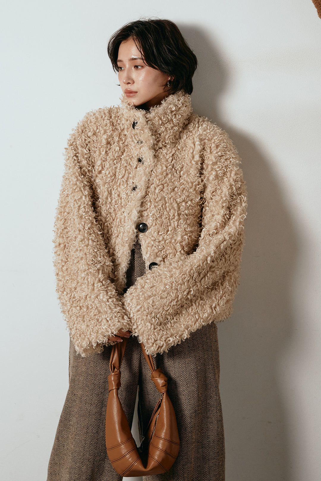 [SET]プードルファーミドルジャケット+クラシックヘリンボーンサロペット(2set)