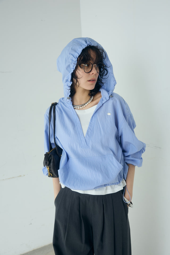 [SET]レイヤードデザインフーディートップス+ひげレース切替ロング丈スカート(2set)