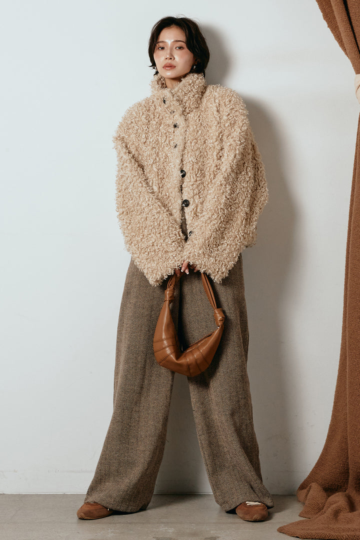 [SET]プードルファーミドルジャケット+クラシックヘリンボーンサロペット(2set)