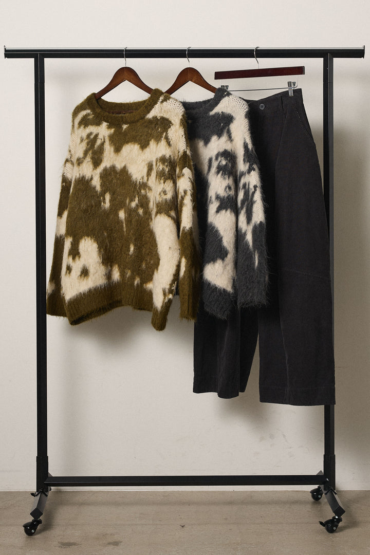 【着回しセット】[SET]モヘアタッチマーブルニット+モヘアタッチマーブルニット+タック入りコーデュロイワイドパンツ(3set)