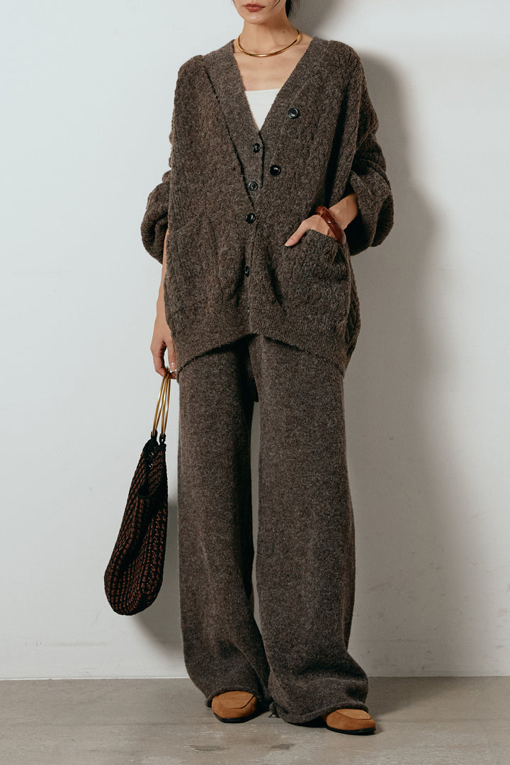 [SET]3ピースフロントボタンニットSETUP