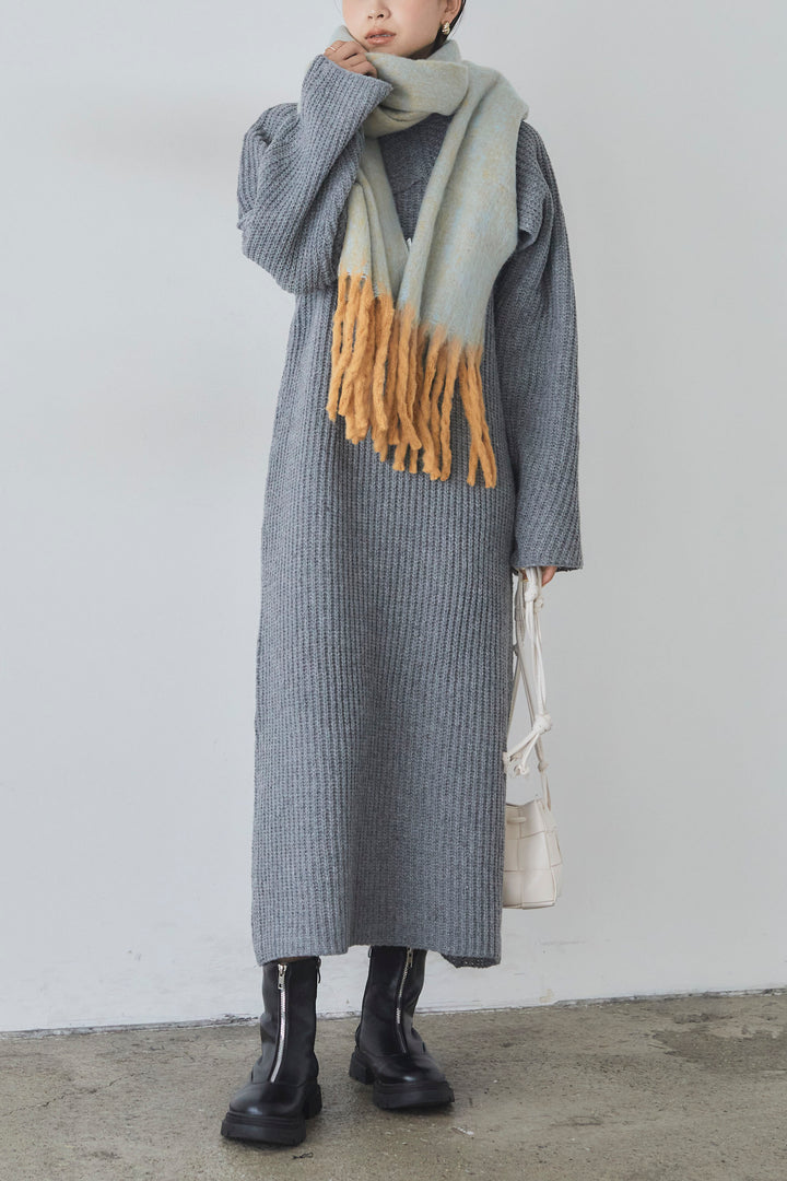 【即納】フェイクウールメランジ大判ストール