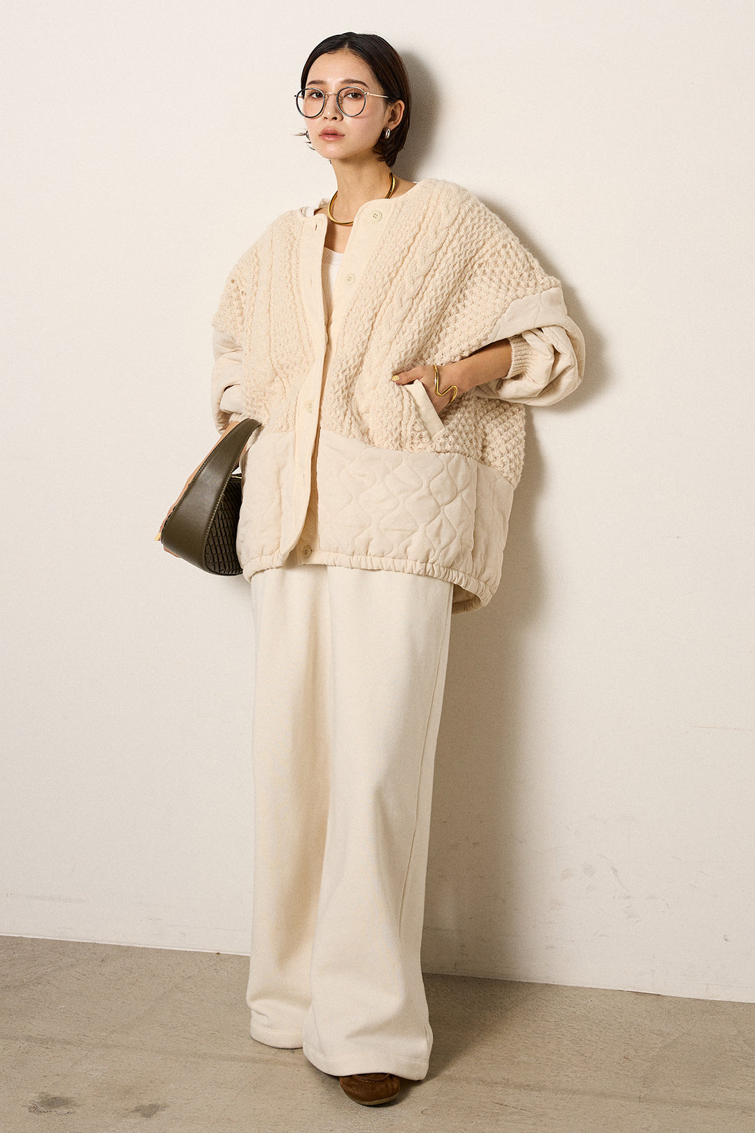 【即納】裏起毛スウェットワイドパンツ