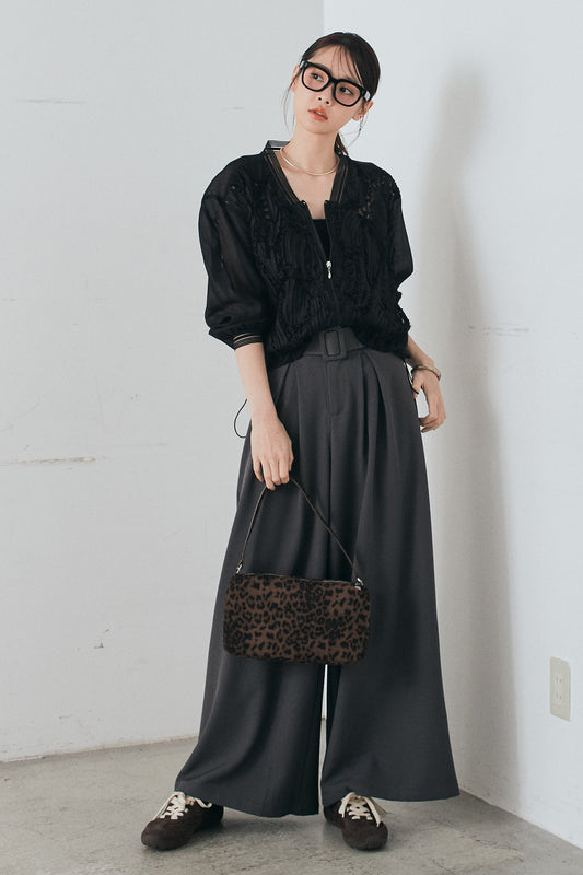 【着回しセット】[SET]モチーフ付きシアーブルゾン+モチーフ付きシアーブルゾン(2set)