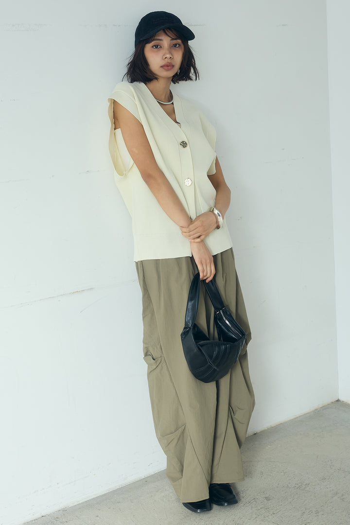 [SET]ポリウーリーメタルボタンベスト+ドライタフタタックバレルパンツ(2set)