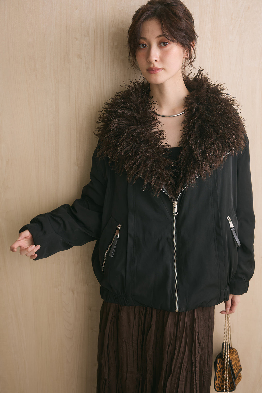 シャギーファーボンバージャケット