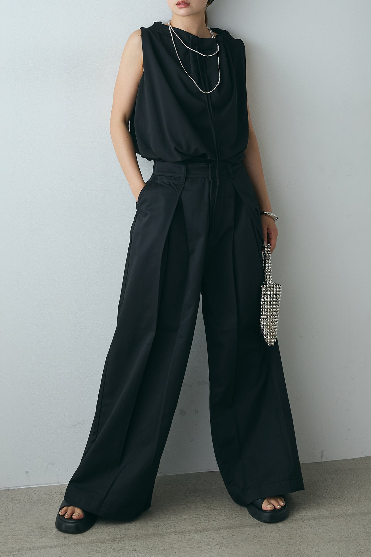 即納】ツイルタックチノワイドパンツ – ESICA