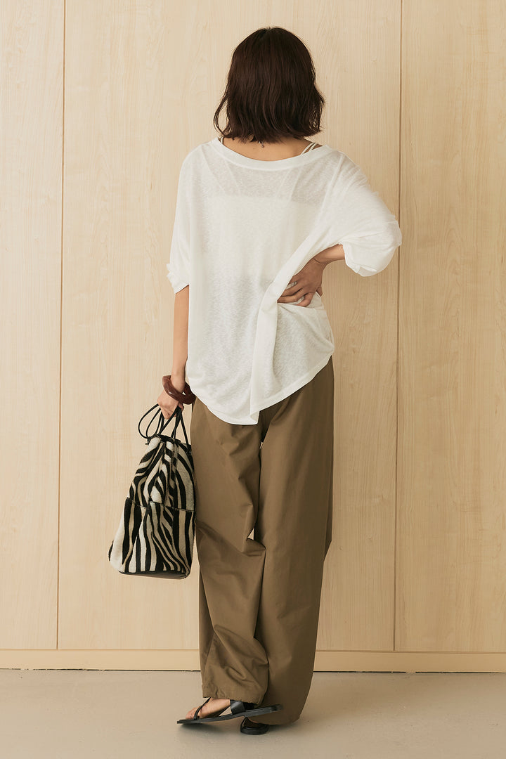 [SET]ヴィンテージグラフィックロンT+合繊ツイルスタンドウエスト巻きジョガーパンツ(2set)