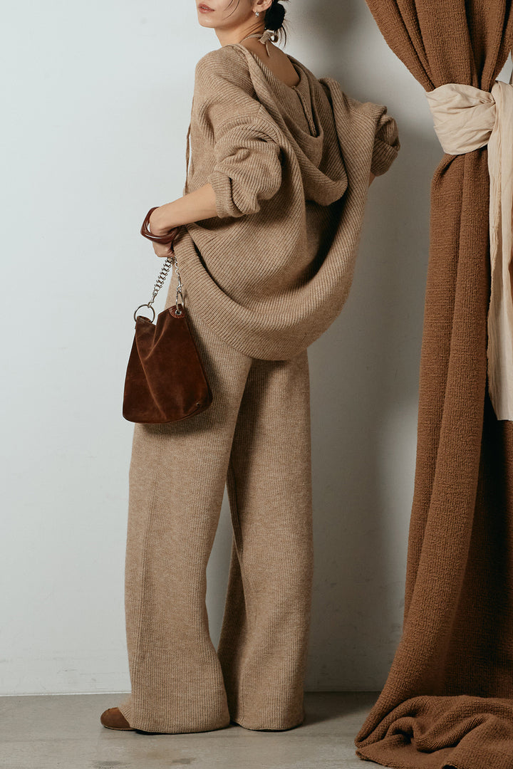 [SET]ホルターネックケーブルニットSETUP